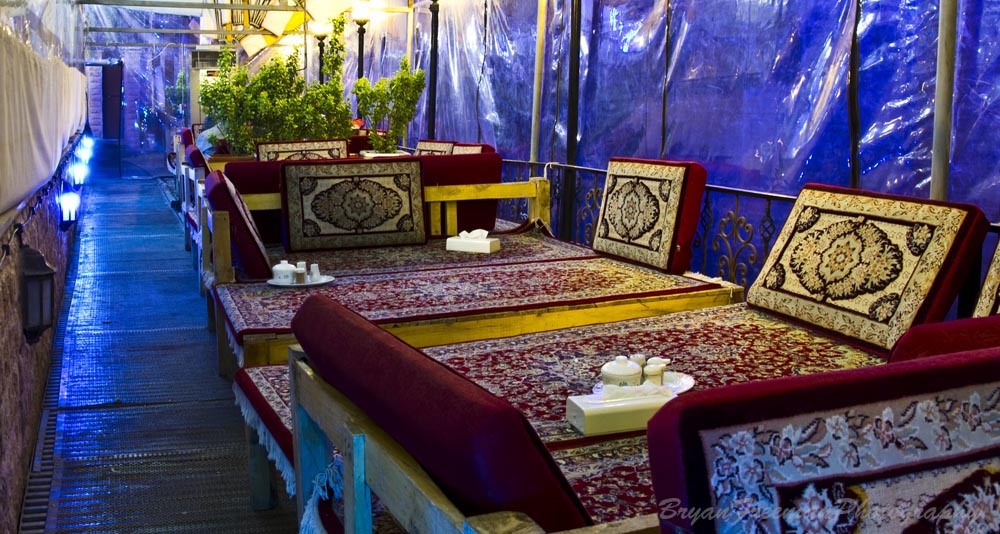 Dinner at an Iranian Tea House in the Damavand Mountains