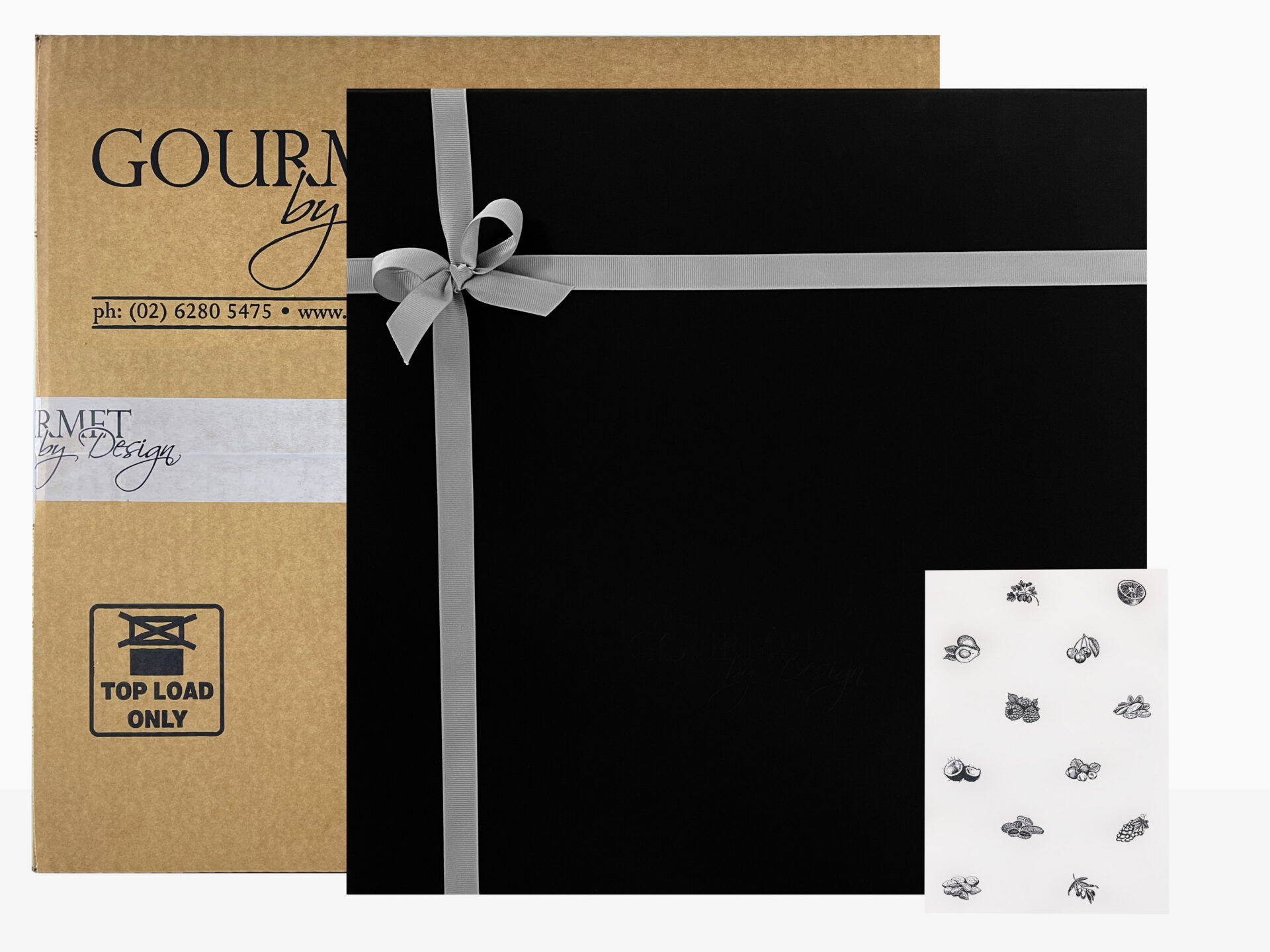 Gourmet by Design Gift Box (this includes gift box, card, tissue wrap