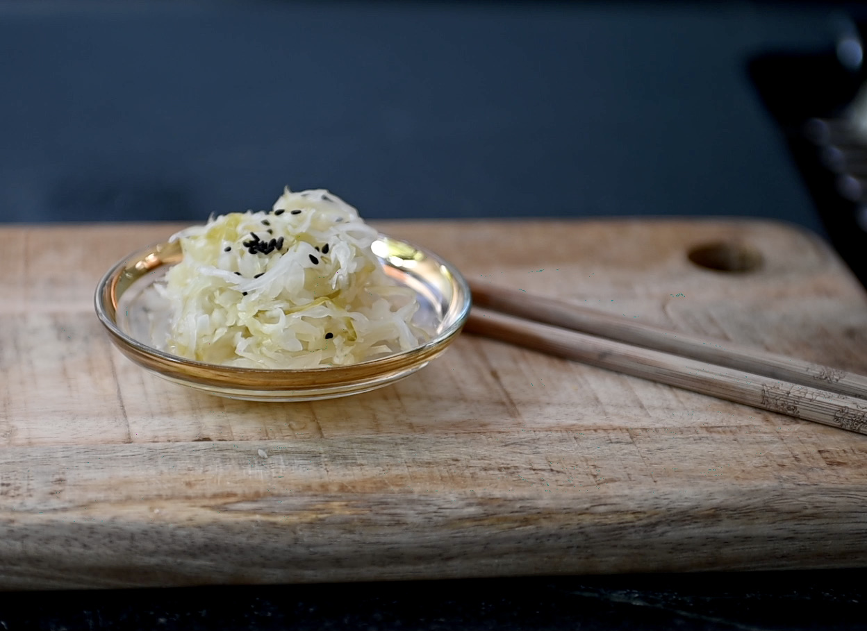 Green Cabbage Sauerkraut Gourmet Vegetarian Kitchen