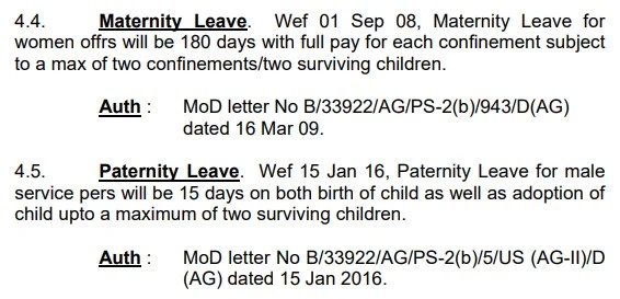 7th CPC Military Brochure Maternity Leave,Paternity Leave Govtempdiary