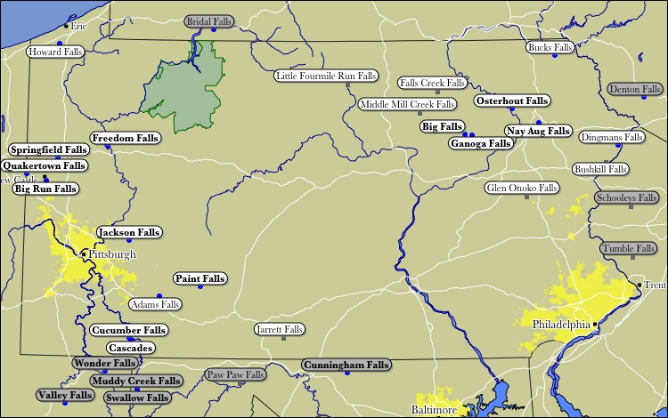 Map Of Bushkill Falls 27 Map Of Bushkill Falls Maps Online For You