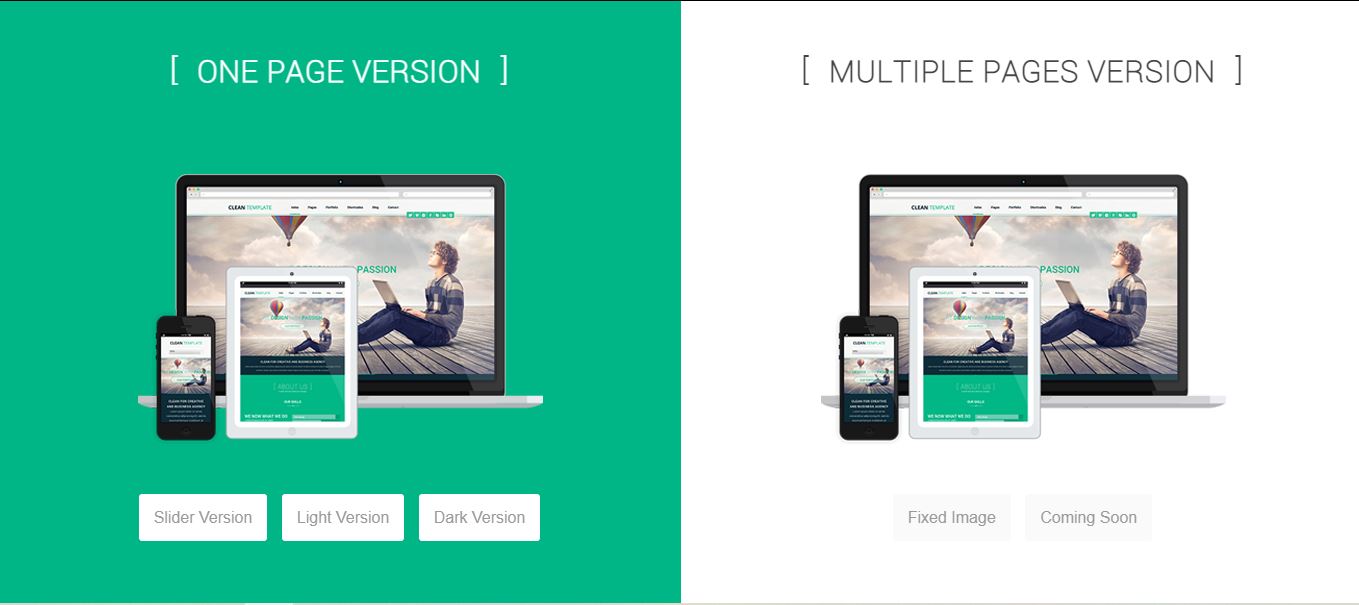 Clean Responsive Html Template Go WP Themes