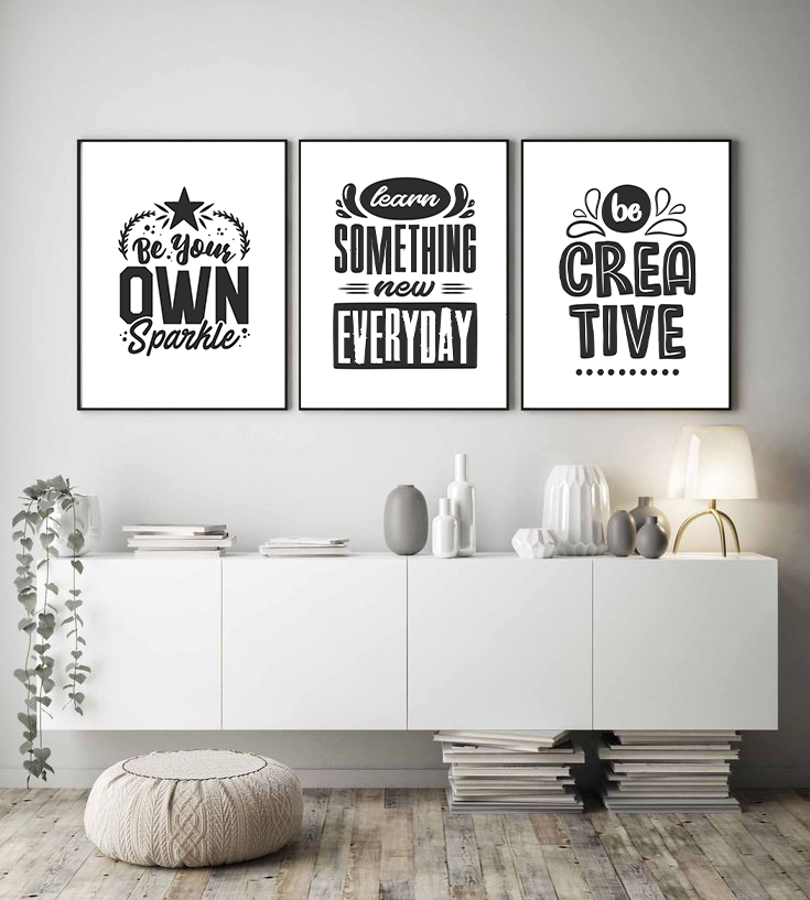 Inspirational Quotes wall art 3 print set Gozo Graphics Print