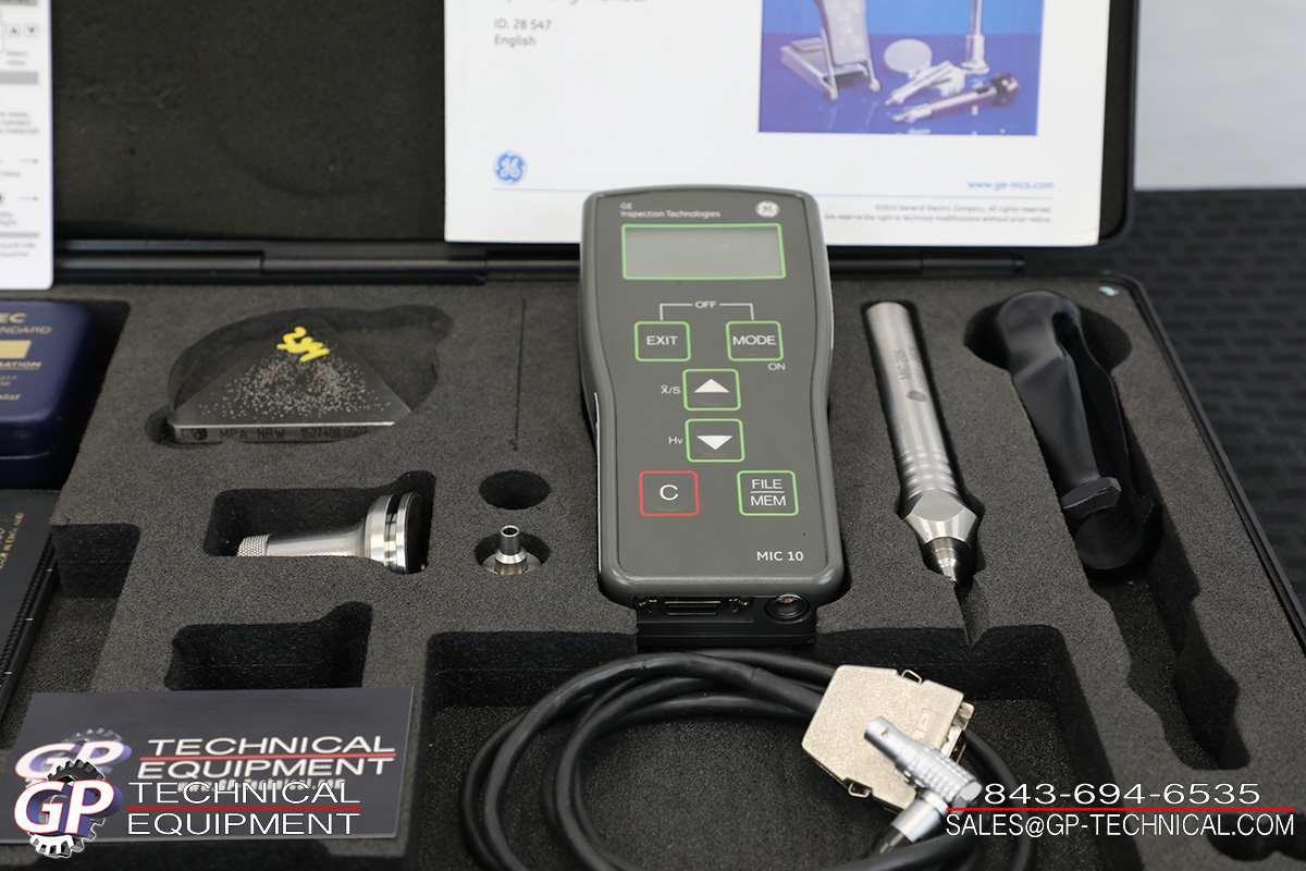 GE MIC10 Portable Hardness Tester Kit w MIC205 Probe GP Technical