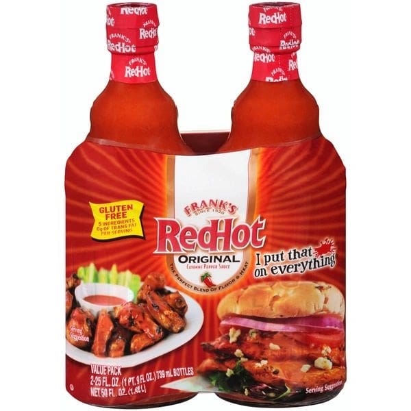 Franks Red Hot Cayenne Pepper Sauce 2 x 740ml GP2U