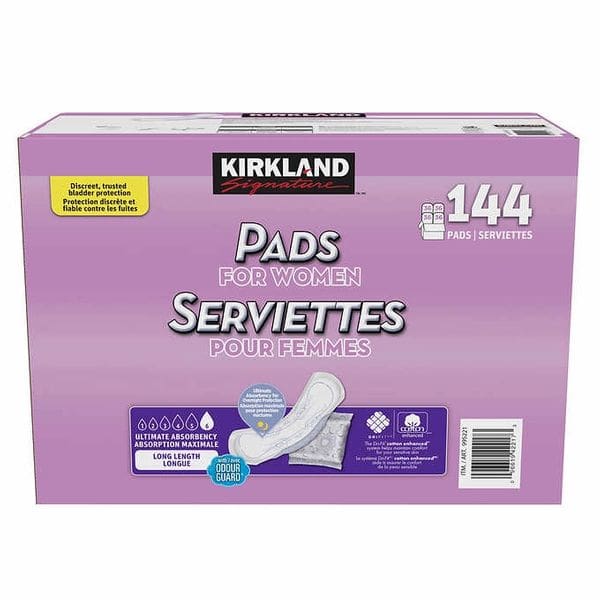 Kirkland Signature Long Pads 144 Count GP2U