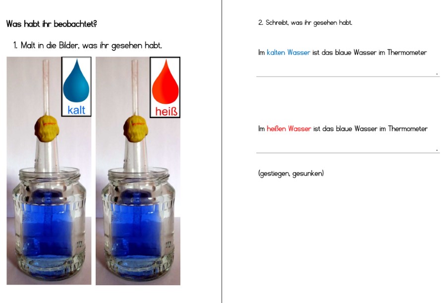 Arbeitsblatt zum selbstgebauten Thermometer • gpaed.de