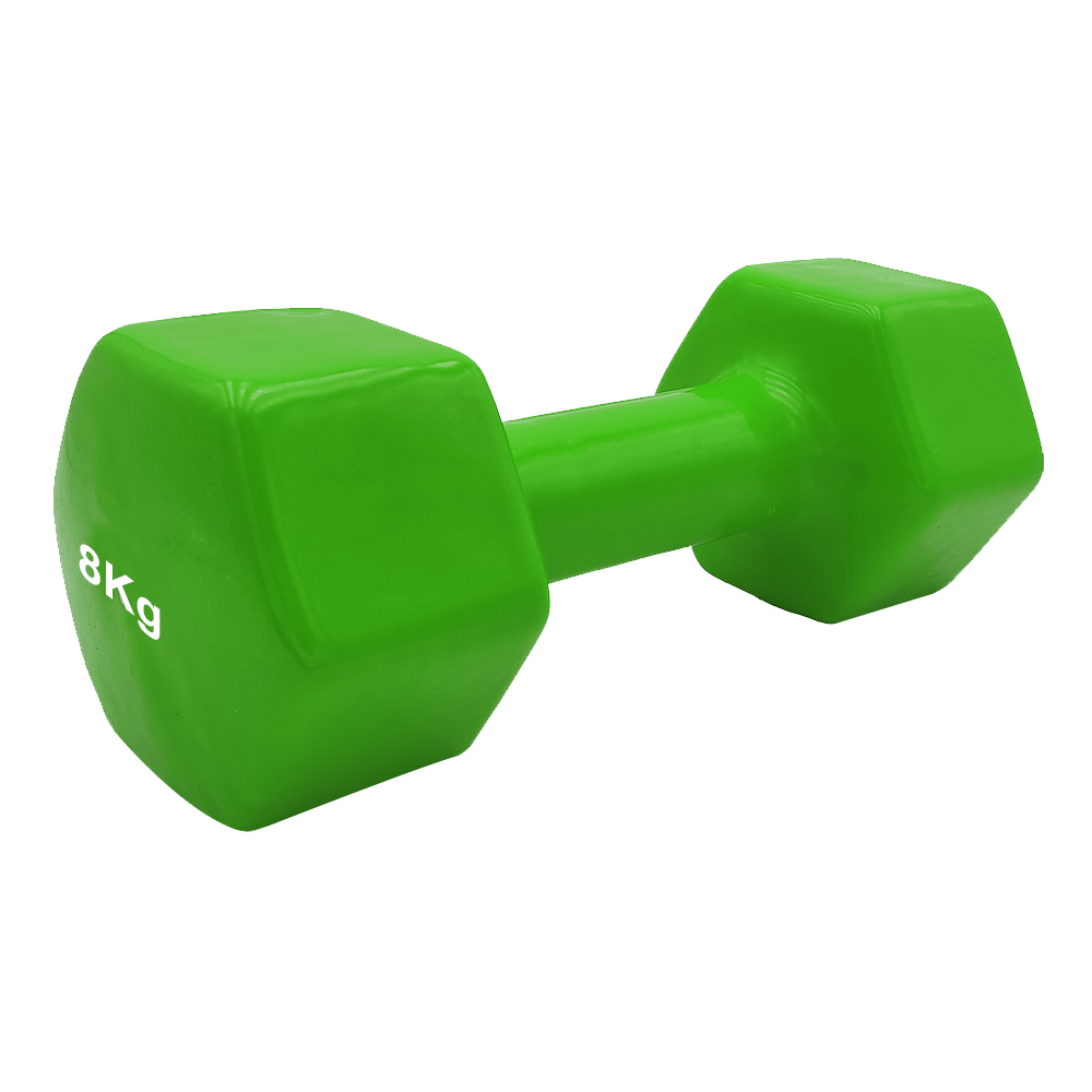 VINYL DUMBBELL 8kg (GREEN) LIGASPORT GPESCAPE