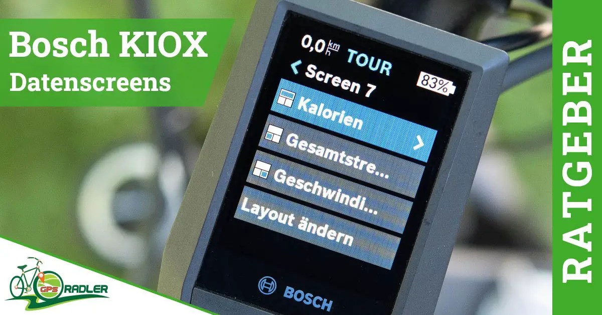 Bosch KIOX Display Einstellungen » Screens einstellen