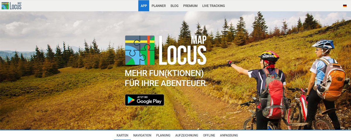 Locus Map 4 Navi App » GPS Radler