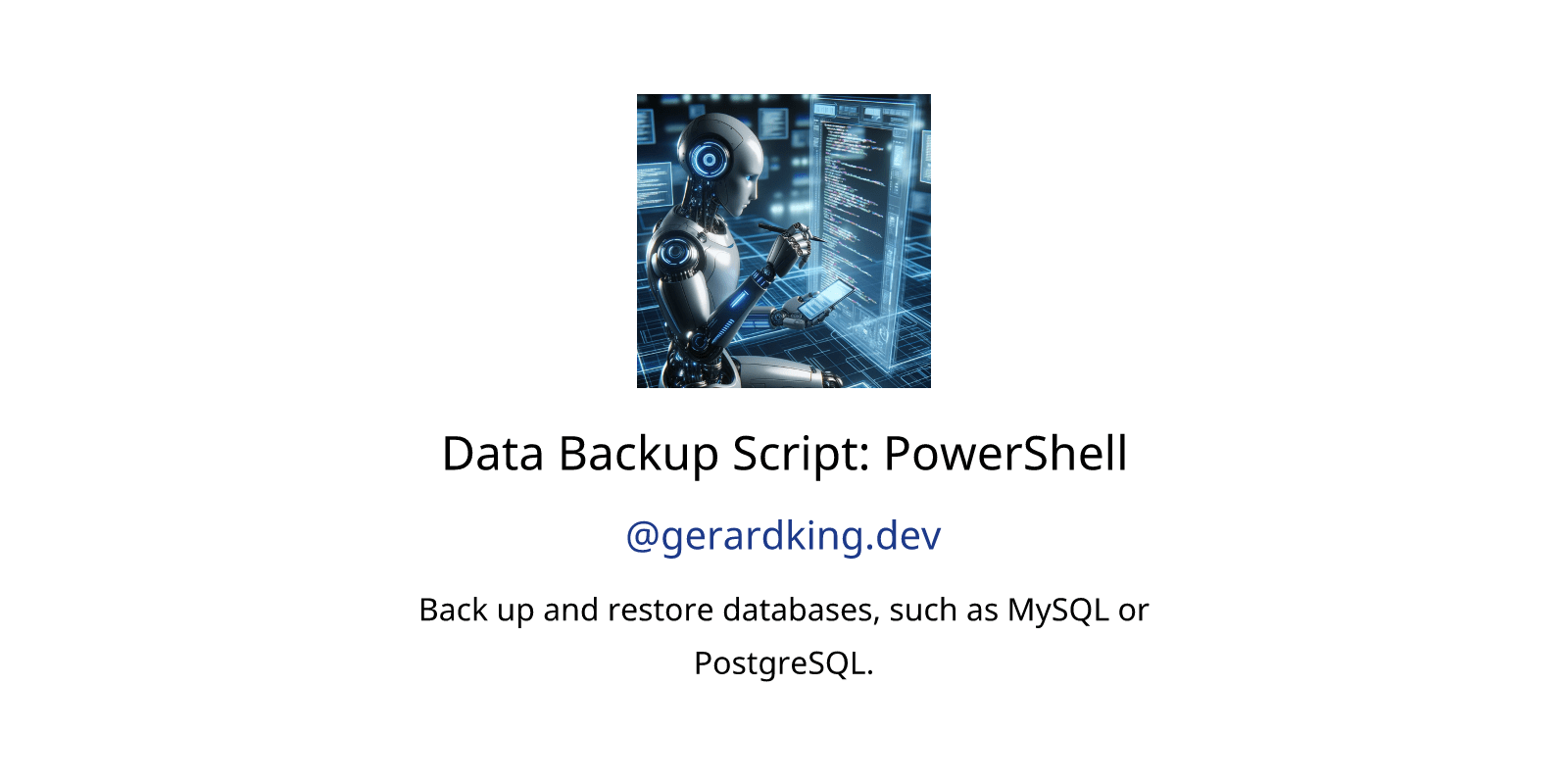 Data Backup Script PowerShell GPTs author, description, features and