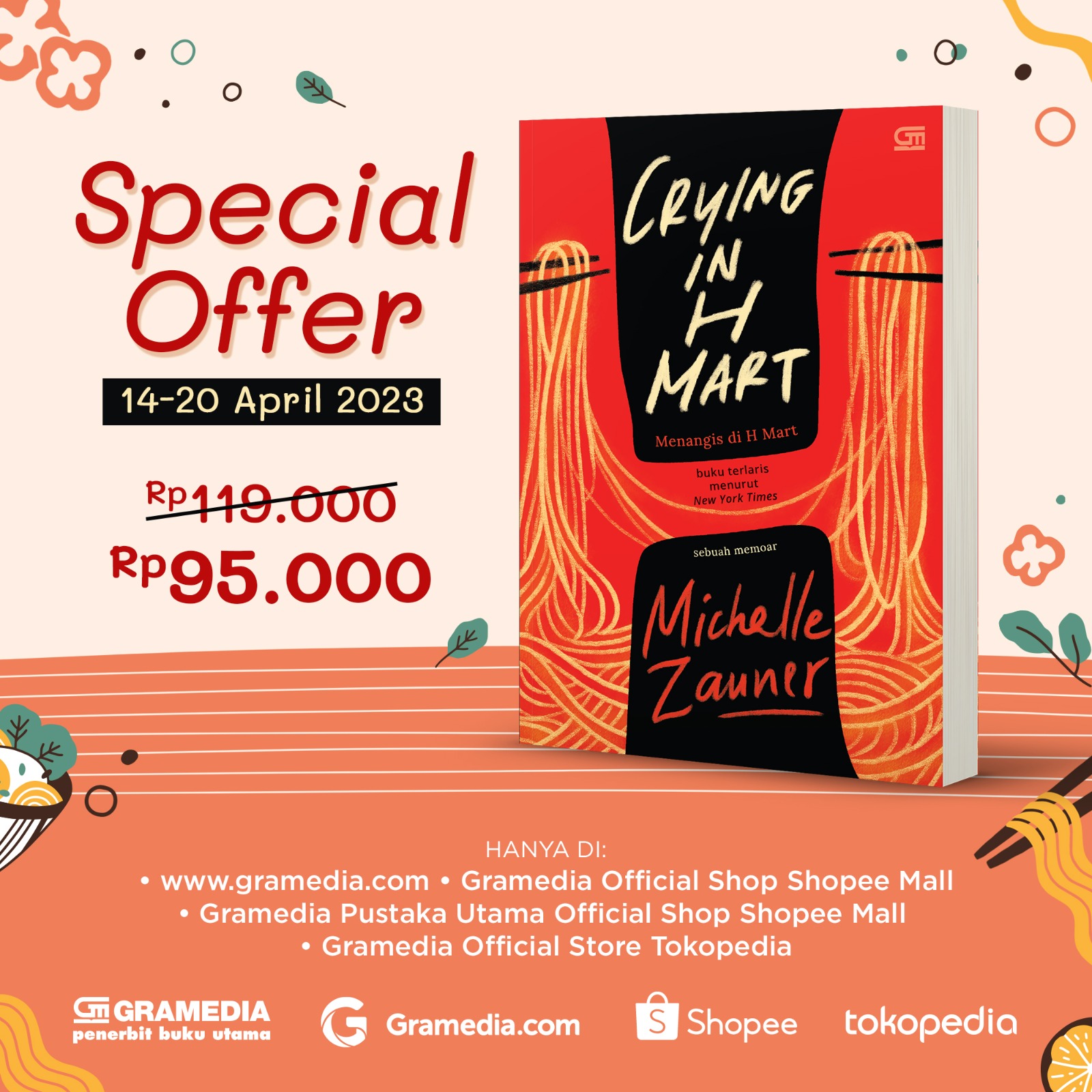 Special Offer CRYING IN H MART karya Michelle Zauner Gramedia Pustaka
