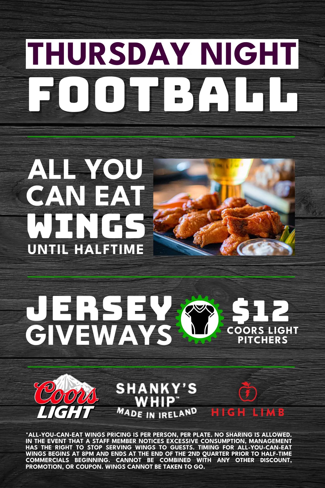 Thursday Night Football & AllYouCanEatWings GPub Restaurants