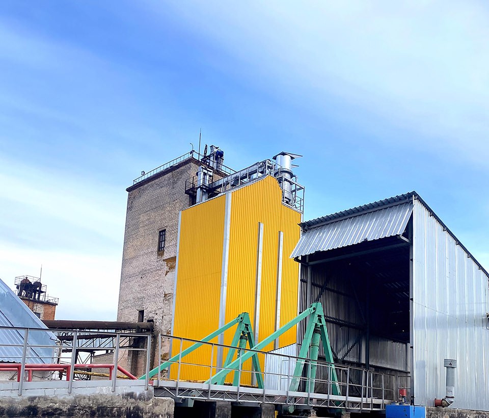 Start of the automated grain dryer on the elevator G.R. Agro