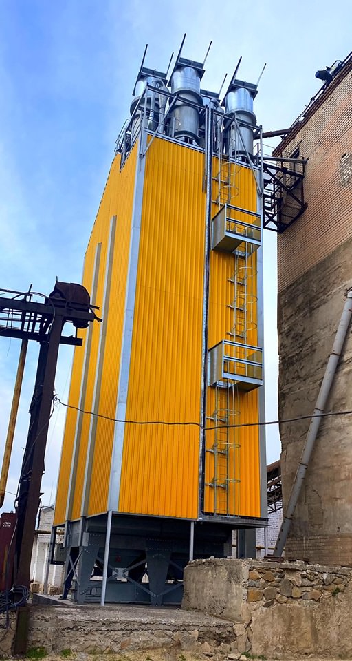 Start of the automated grain dryer on the elevator G.R. Agro