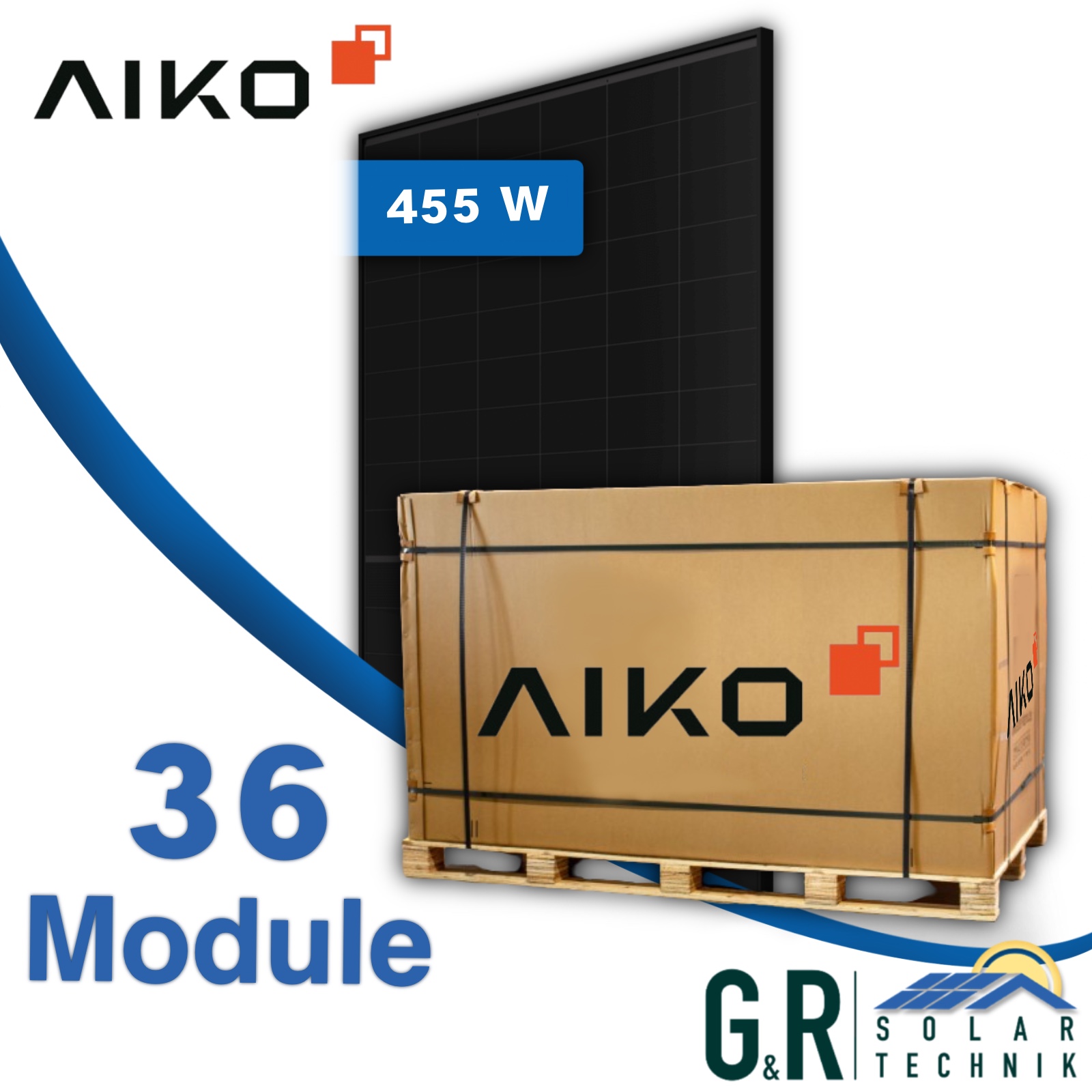 Aiko Solar 455W Glas-Glas Full Black Modul AIKO-A-MAH54Db Neostar 2S