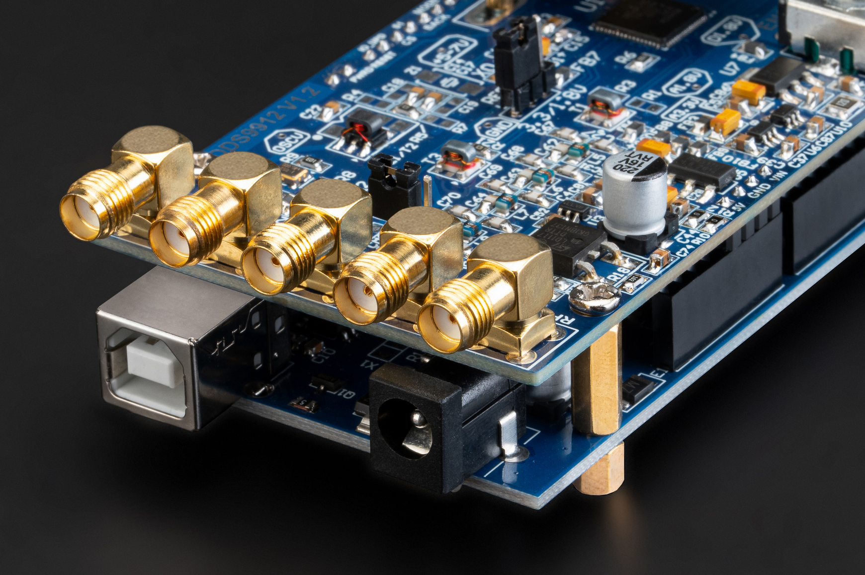 DDS AD9912 Arduino Shield RF Signal Generator, SineWave, CMOS, HSTL