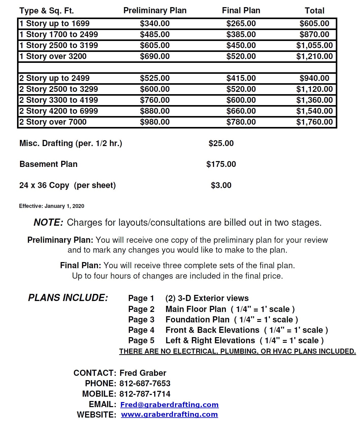 View Pricing Graber Drafting