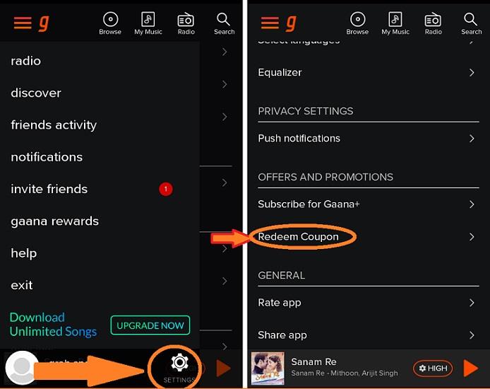Free Gaana Plus Subscription with Oxigen Wallet Visa Card