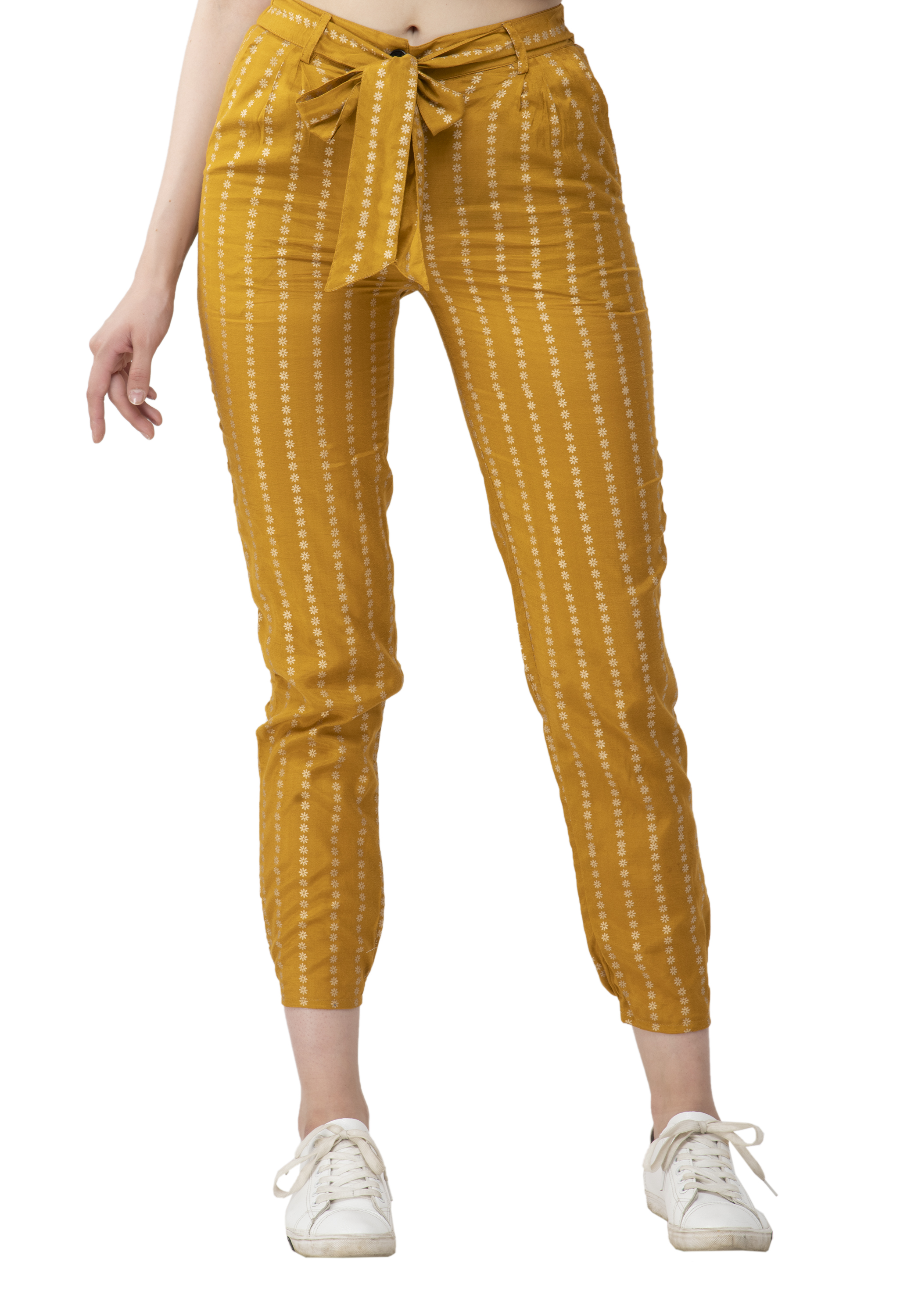 Casual Mustard Regular Fit Trousers 