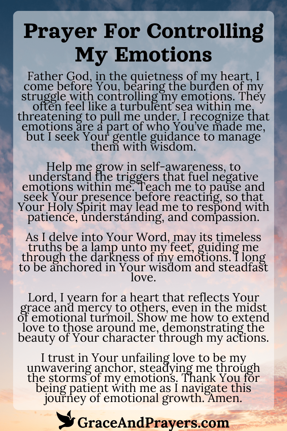 12 Uplifting Prayers For Emotional Healing Grace and Prayers