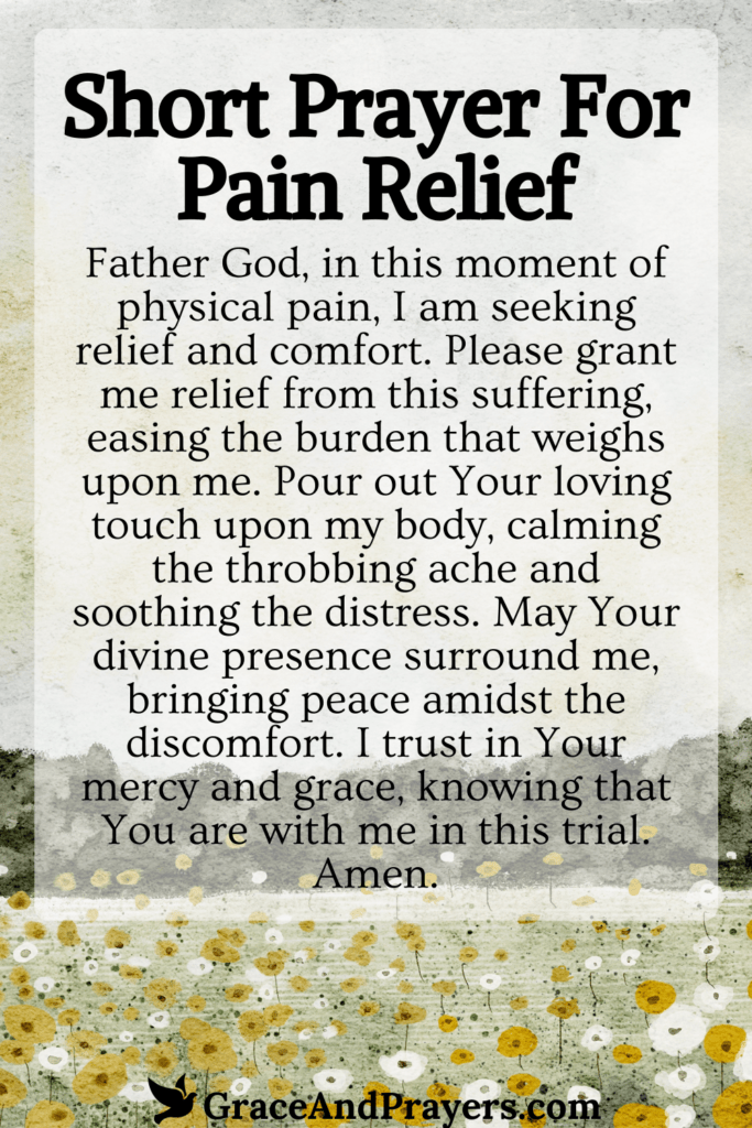 12 Gentle Prayers For Pain Relief Grace and Prayers