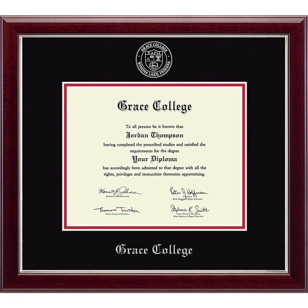 GC Church Hill Classics Silver Embossed Diploma Frame Grace College