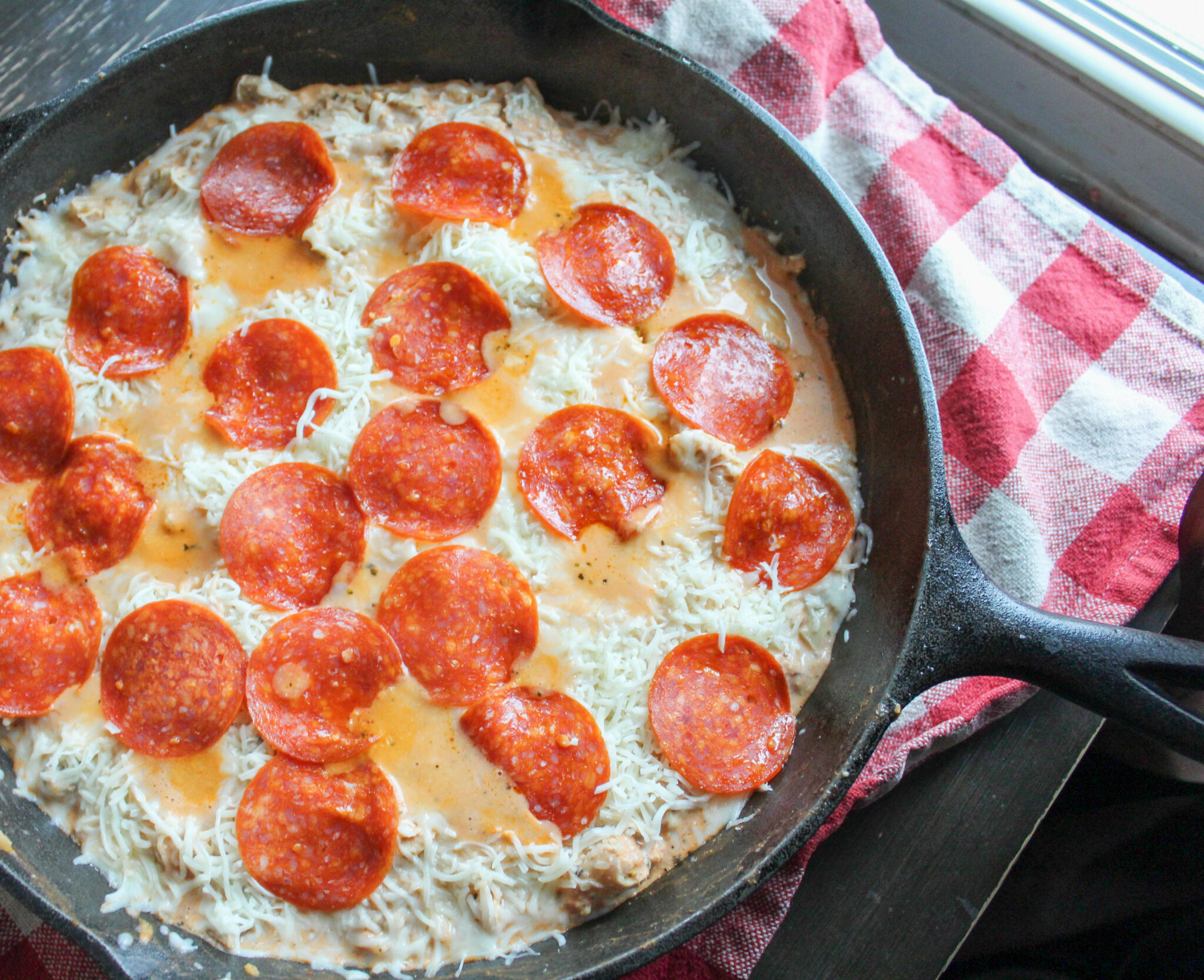 Pepperoni Chicken Skillet (LowCarb, NSI, THMS!) GraceFilled Homemaking