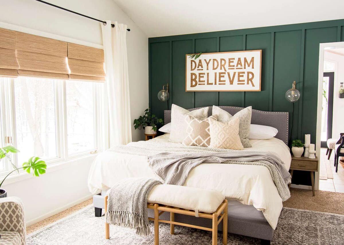 How to Decorate a Green Accent Wall in the Bedroom Grace In My Space