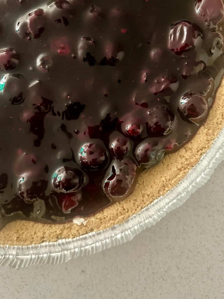 No Bake Blueberry Pie with Cream Cheese & Graham Cracker Crust Grace