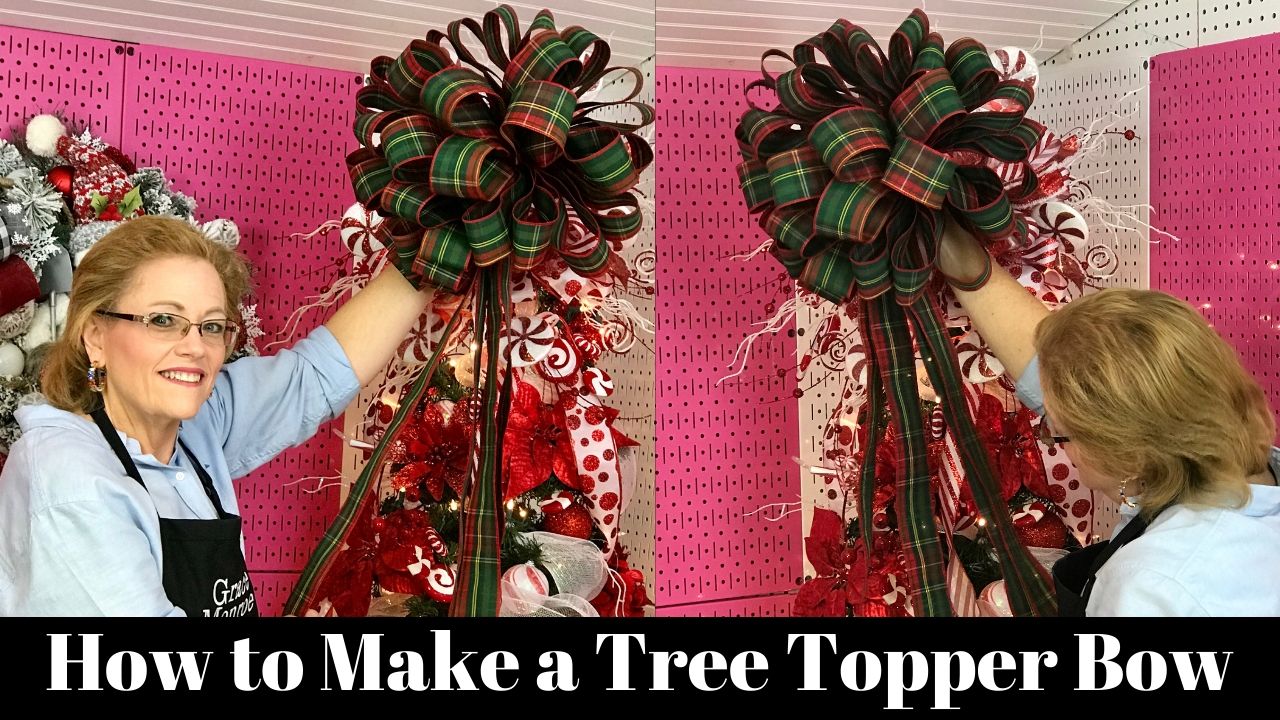 How to Make a Christmas Tree Topper Bow Grace Monroe Home