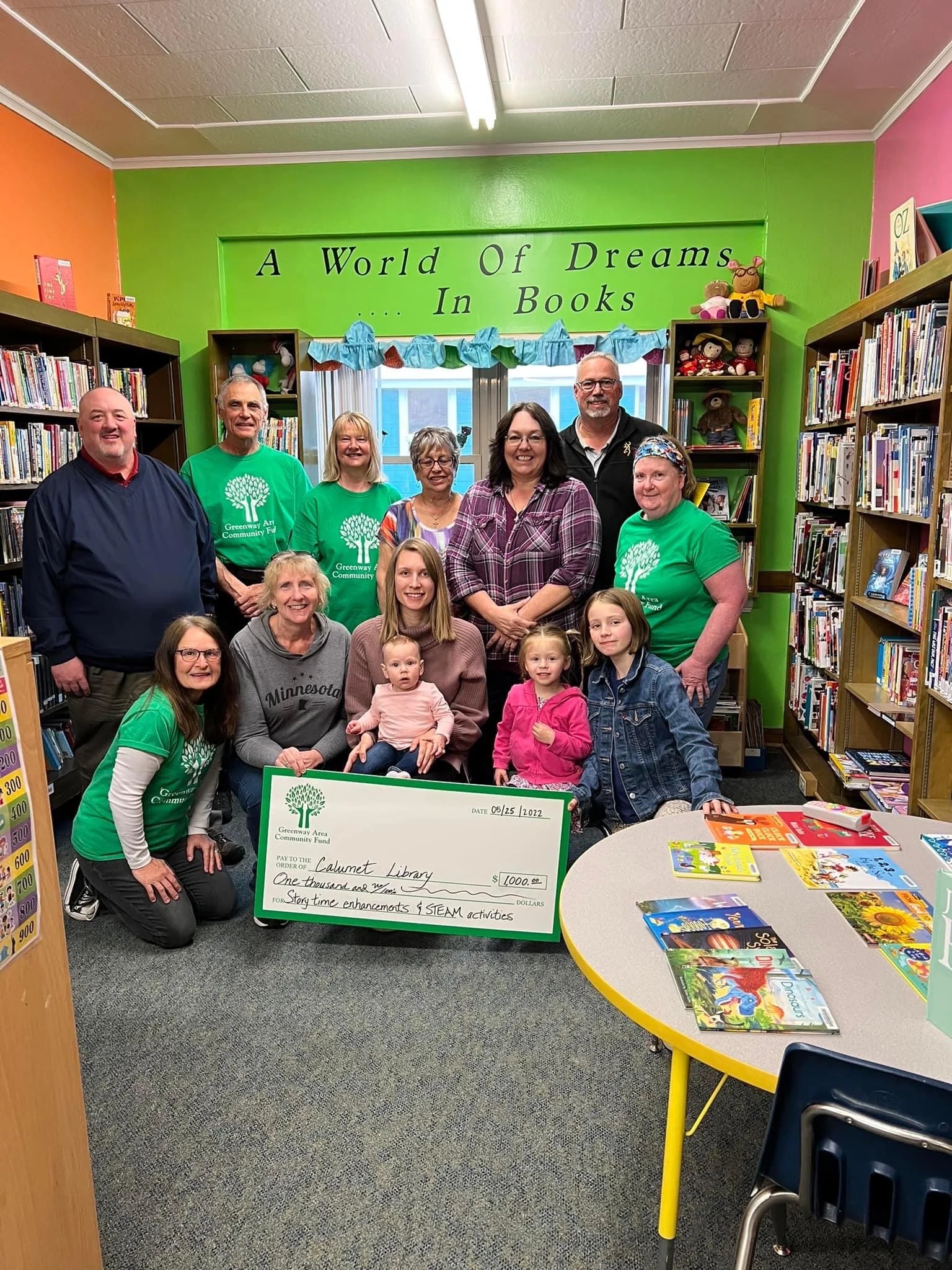 Greenway Area Community Fund Awards Grant to the Calumet Library “A