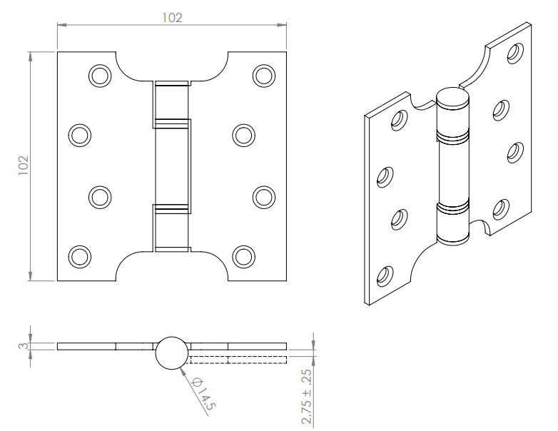 Grade 13 Parliament Hinges House of Handles