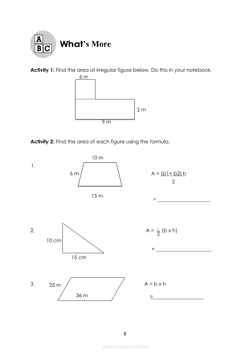MATHEMATICS Quarter 4 Module 1 Finding the Area of Irregular Figures
