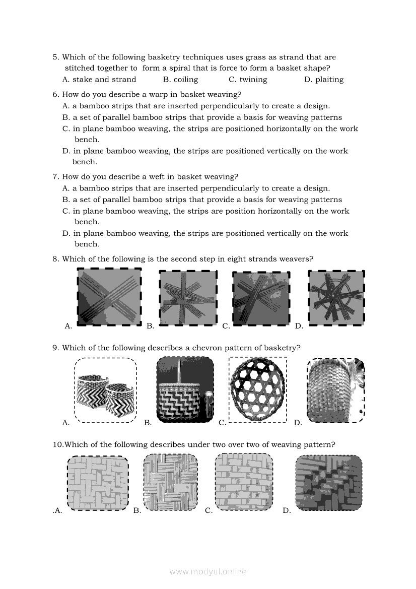 TLE 9 Basketry Grade 9 Modules