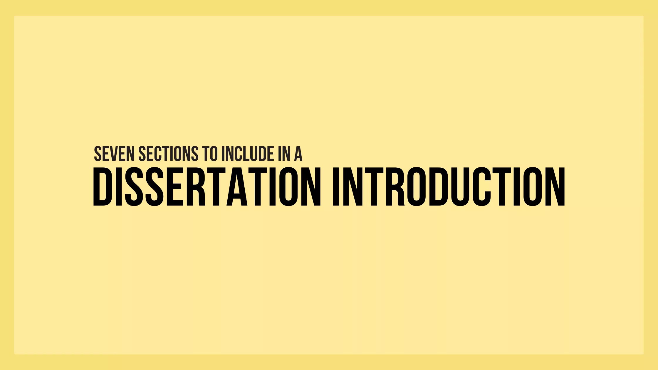 How To Write Dissertation Introduction Chapter A Practical Guide