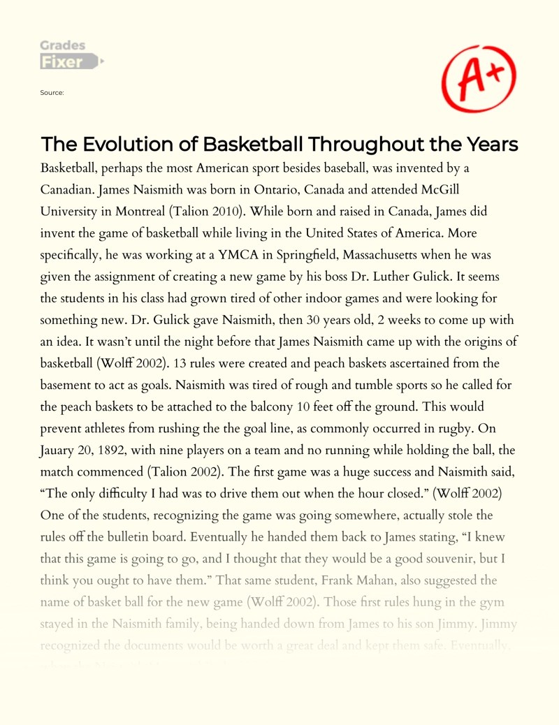 History Of Basketball Essay Telegraph