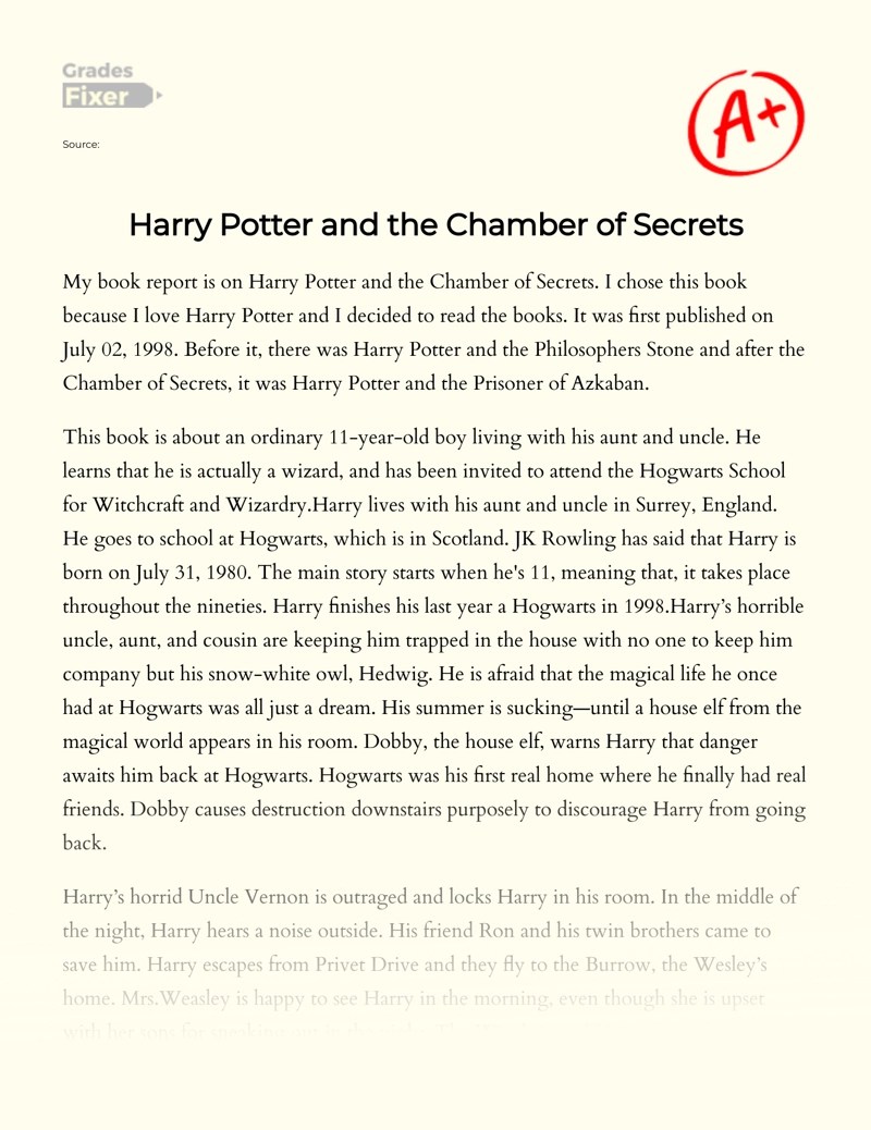 Review Of Harry Potter Book