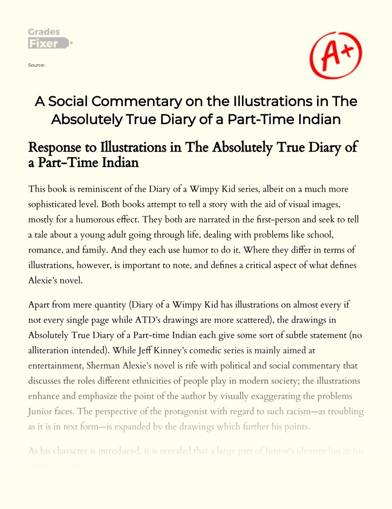 A Social Commentary on the Illustrations in the Absolutely True Diary