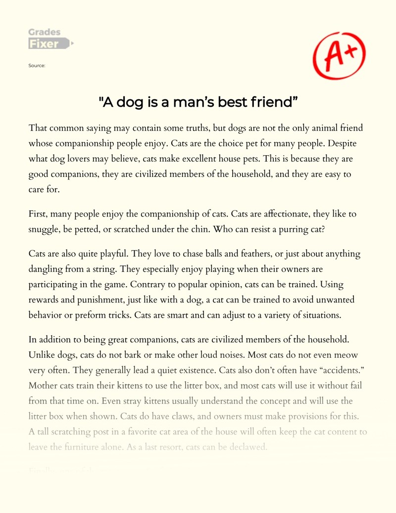 Why Are Dogs Mans Best Friend Speeches