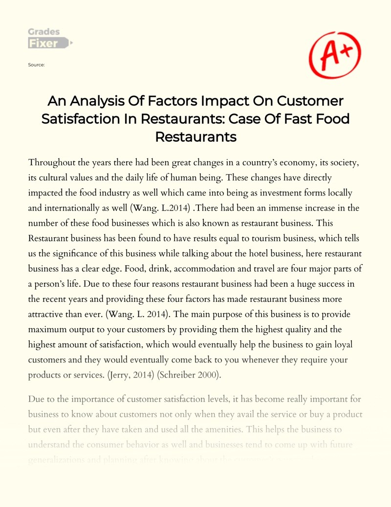 Restaurant Evaluation Essay Telegraph