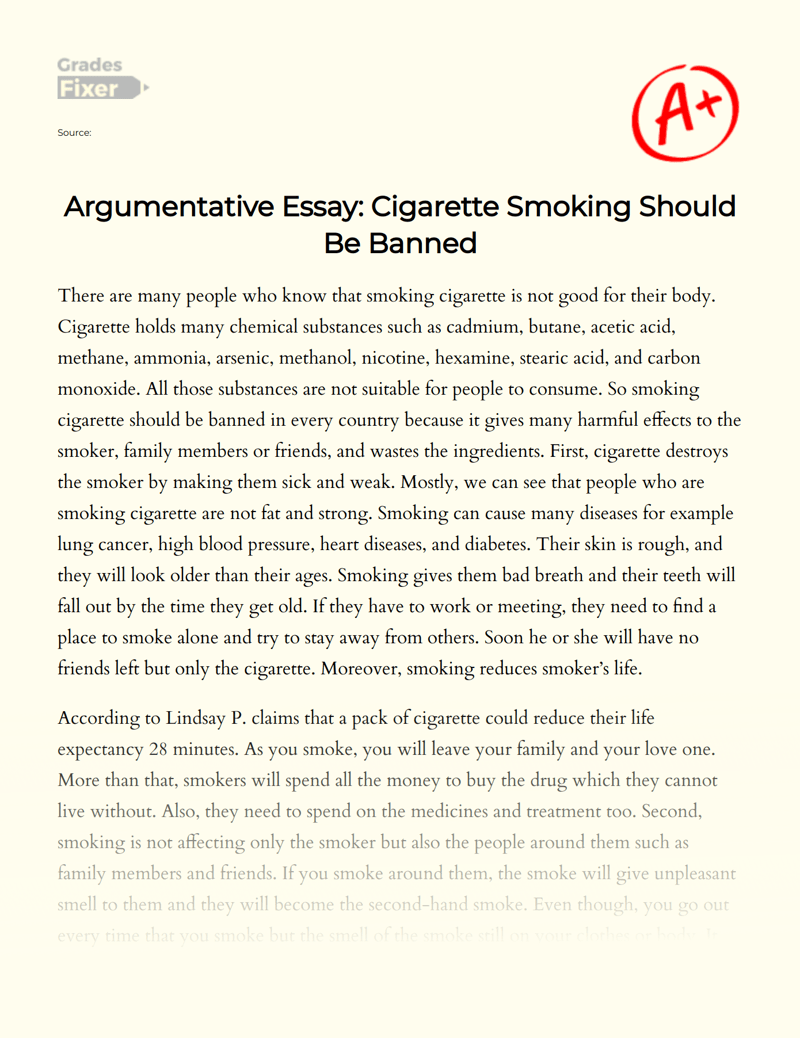 😝 No smoking essay. No Smoking Bans In Colleges Essay. 20221025