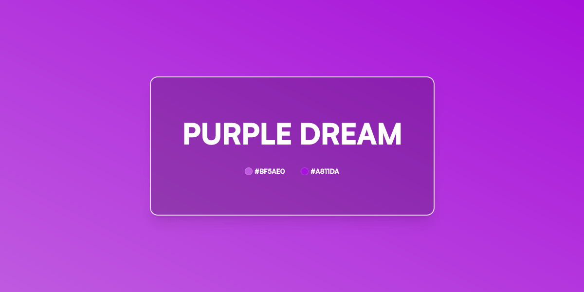 Purple Dream Gradient CSS 2 Color Linear UI Gradient Generator