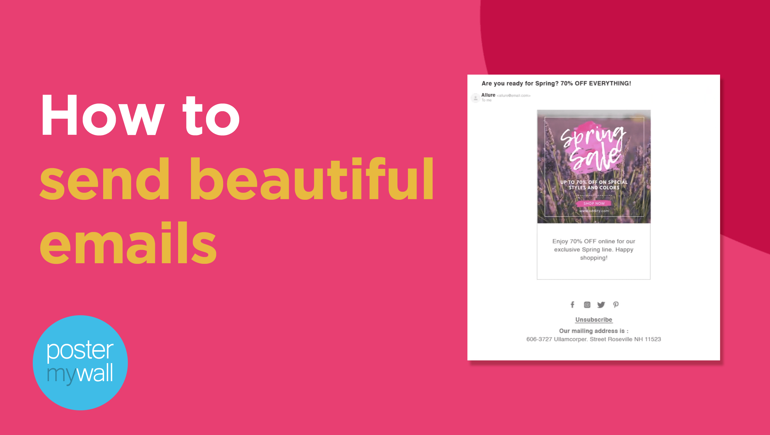 How to send beautiful emails with PosterMyWall Gradient by PosterMyWall