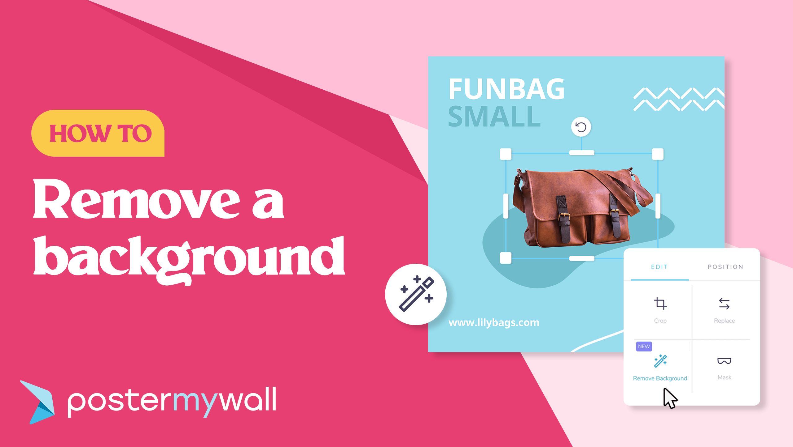 How to remove a background Gradient by PosterMyWall