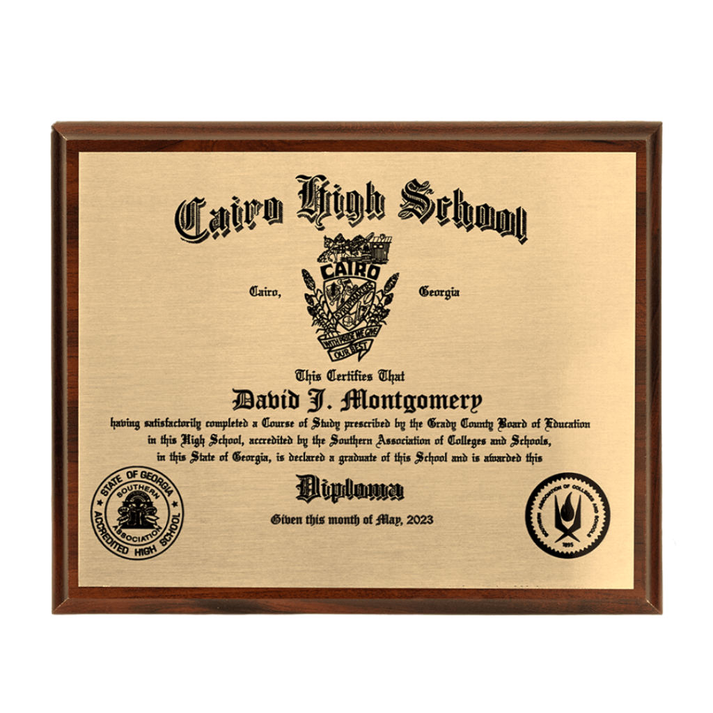 Diploma Plaque Herff Jones
