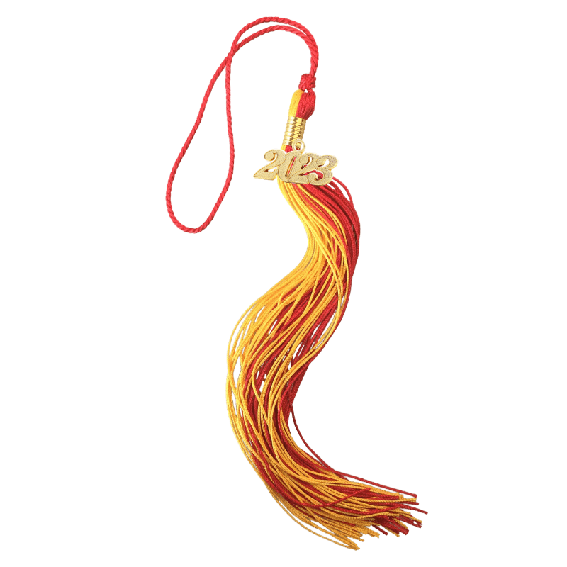 2Color Tassel 9″ Red & Gold Grads4Good