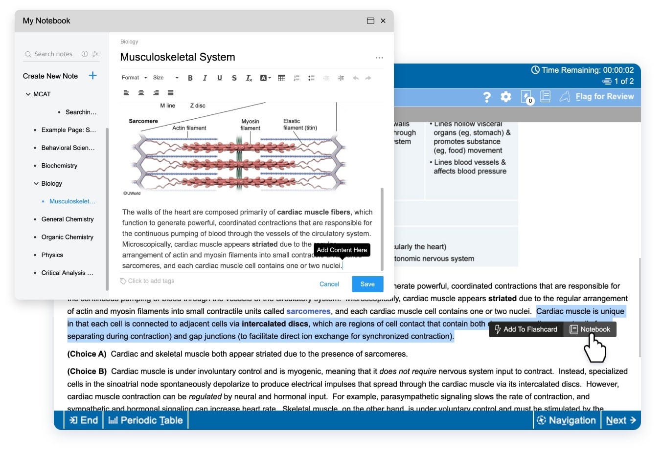 MCAT QBank My Notebook Feature UWorld MCAT Blog