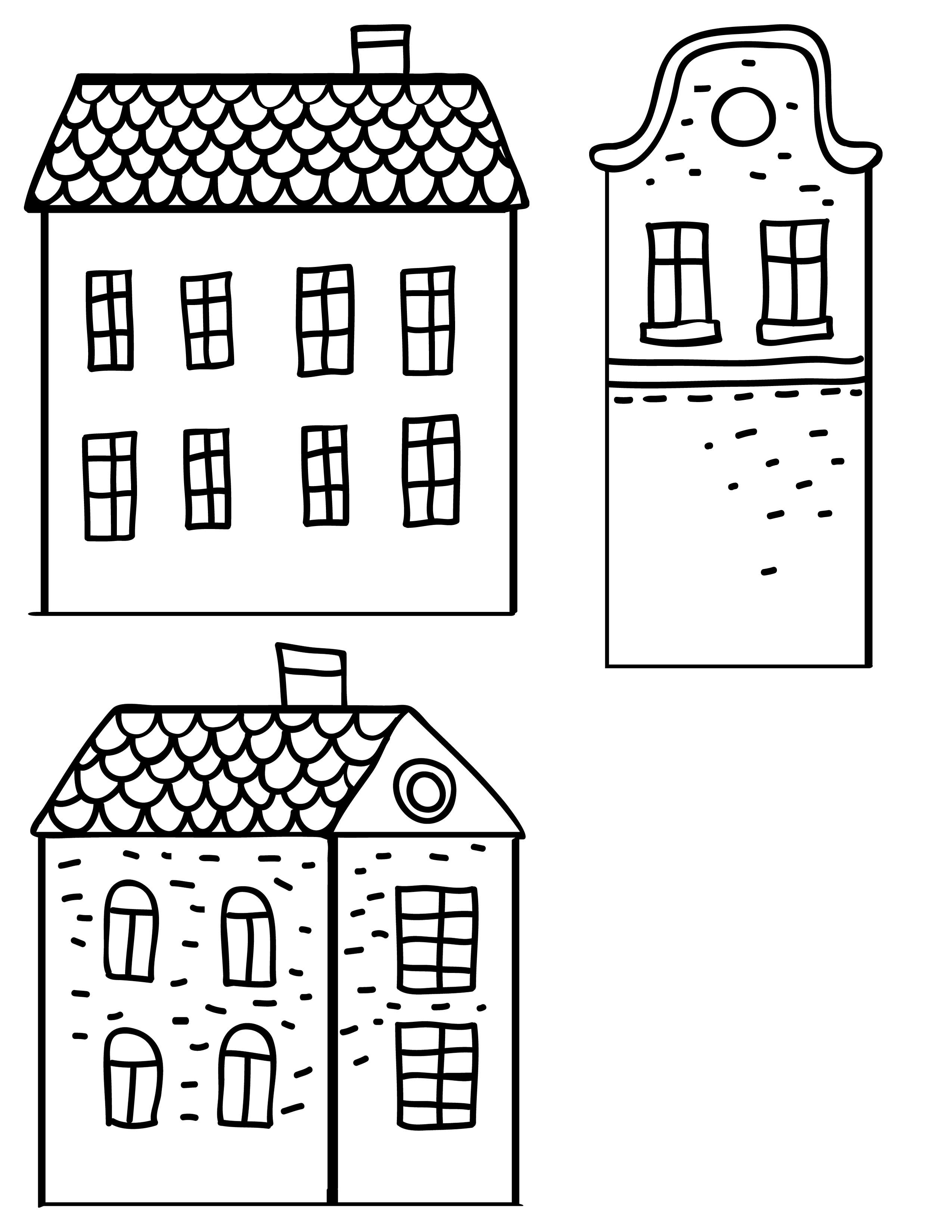 Free Cute Houses Embroidery Patterns Printable The Graffical Muse