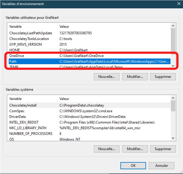 Tutoriel vidéo Windows Configurer le PATH sur Windows Grafikart